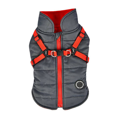 Puppia Mountaineer Jacket Harness Grey - Premium Hondenkleding > hondenjas from Puppia - Just €66.99! Shop now at Frenkiezdogshop