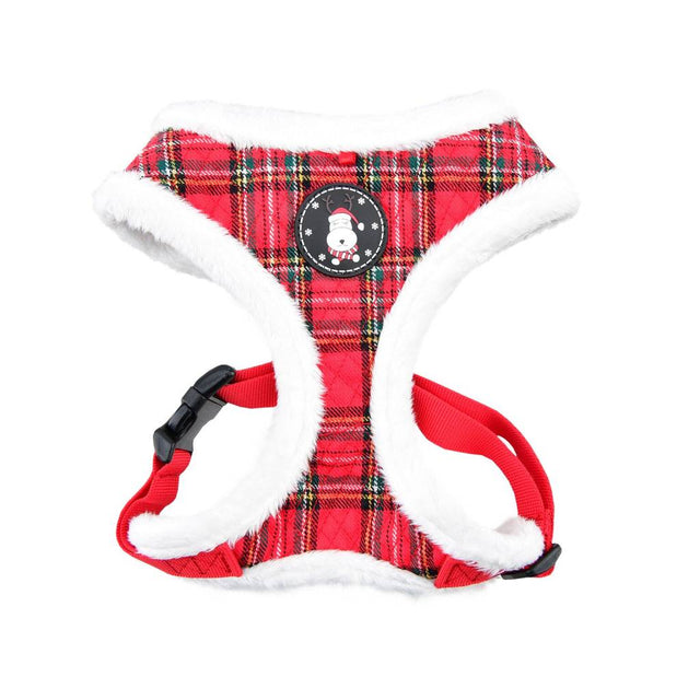 Puppia Harness A Blitzen Checkered Red - Premium hondentuig > honden harnas from Puppia - Just €26.99! Shop now at Frenkiezdogshop