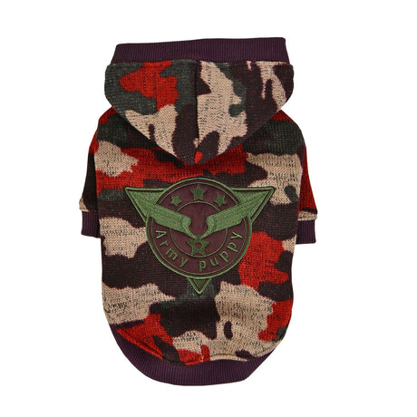 Puppia Colonel Hoodie Wine Camo - Premium Hondenkleding > Hondentrui from Puppia - Just €43.99! Shop now at Frenkiezdogshop