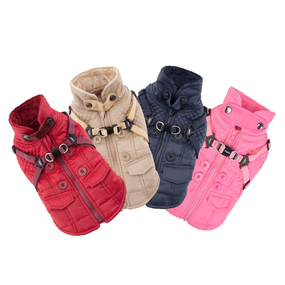 Puppia Wilkes Jacket Harness Pink - Premium Hondenkleding > hondenjas from Puppia - Just €77.99! Shop now at Frenkiezdogshop