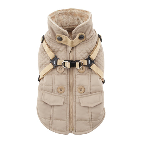 Puppia Wilkes Jacket Harness Beige - Premium Hondenkleding > hondenjas from Puppia - Just €77.99! Shop now at Frenkiezdogshop