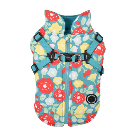 Puppia Allyssa Jacket Harness  Aqua - Premium hondentuig > honden harnas from Puppia - Just €80.99! Shop now at Frenkiezdogshop