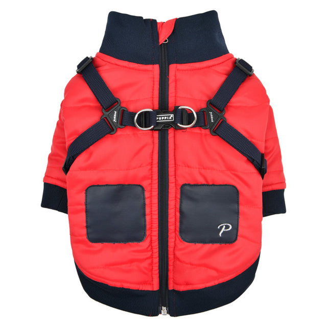 Puppia Stratus Jacket Harness Red - Premium Hondenkleding > hondenjas from Puppia - Just €92.99! Shop now at Frenkiezdogshop