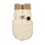 Puppia Dia Quilted Vest Jumper harnas hondenjas Beige - Premium Hondenkleding > hondenjas from Puppia - Just €60! Shop now at Frenkiezdogshop