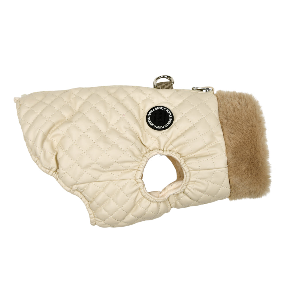 Puppia Dia Quilted Vest Jumper harnas hondenjas Beige - Premium Hondenkleding > hondenjas from Puppia - Just €60! Shop now at Frenkiezdogshop