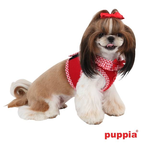 Puppia Vivien Vest Harness model B red - Premium hondentuig > honden harnas from Puppia - Just €23.99! Shop now at Frenkiezdogshop