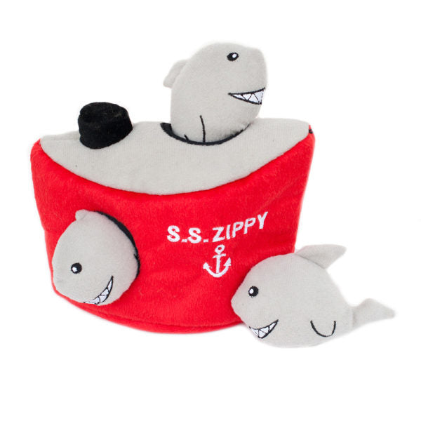 Zippy Paws Burrow - Shark 'n Ship - Premium Hondenspeeltje > Hondenspeelgoed from Zippy Paws - Just €16.99! Shop now at Frenkiezdogshop